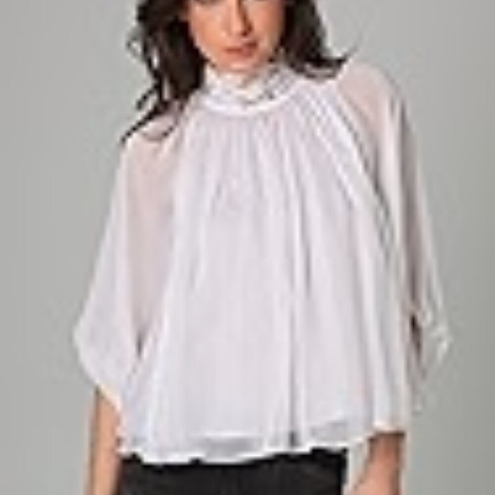 Catherine Malandrino High Neck Poncho Top